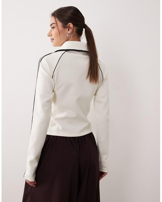 Adidas Originals Natural Slim Fitted Firebird Track Top