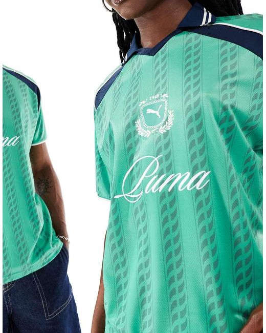 PUMA Green Archieve Print Football Jersey