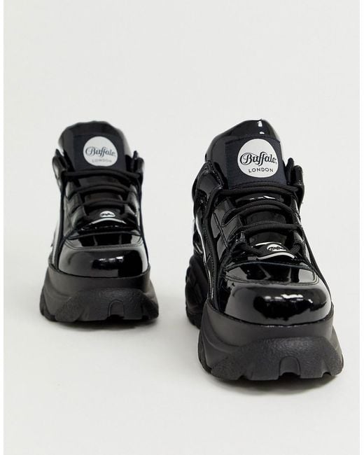 black and white chunky sole trainers