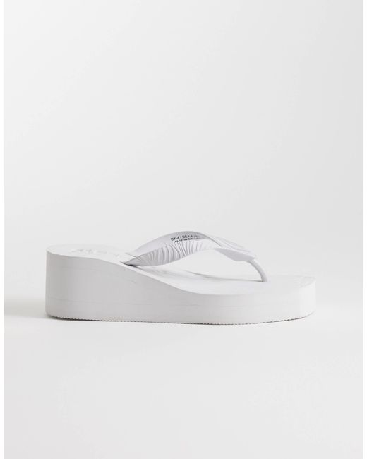 Sleeper White High Platform Thongs