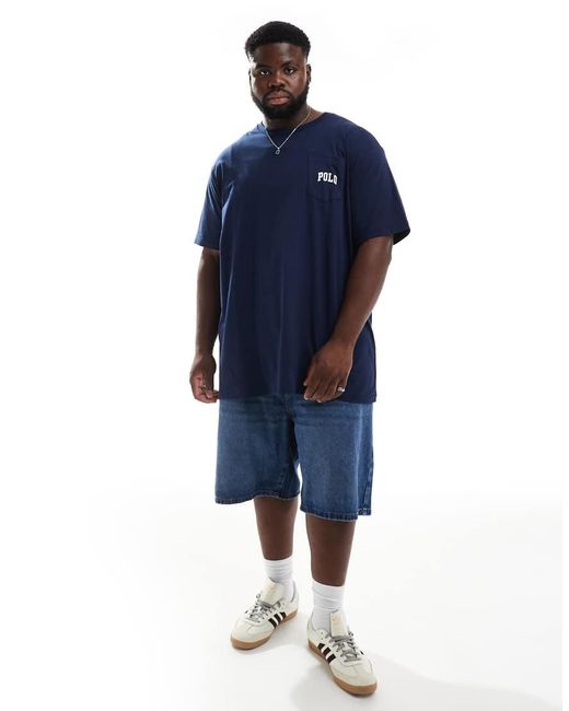 Camiseta De Corte Clásico Con Estampado De Oso Tradicional En La Espalda De Big & Tall Polo Ralph Lauren de hombre de color Blue