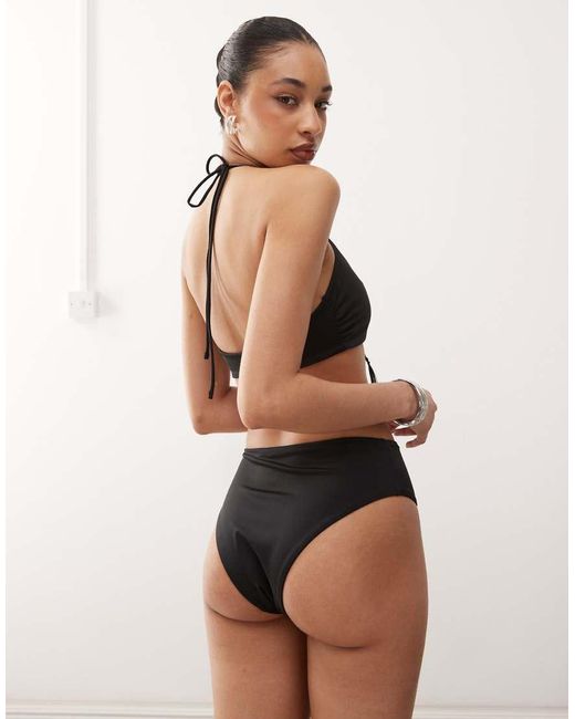 Weekday Black High Waist Bikini Bottoms