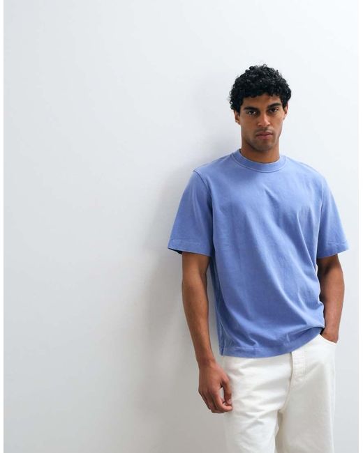 Abercrombie & Fitch Blue Premium Heavyweight T-shirt for men