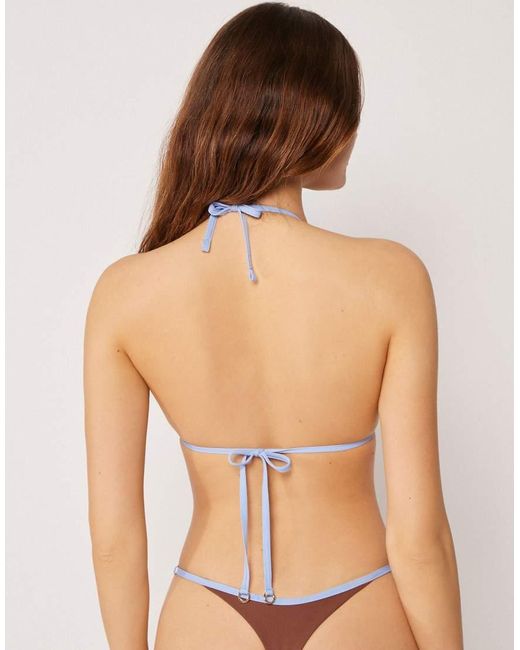 Calzedonia Natural Piping Triangle Bikini Top