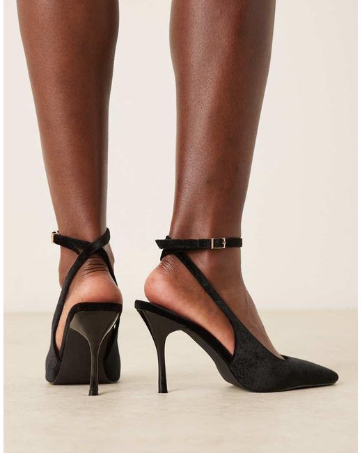 Glamorous Brown Tie Leg Heeled Shoes