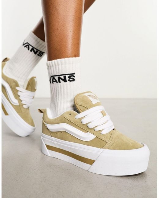 Vans Knu Stacked Platform Trainers in White | Lyst