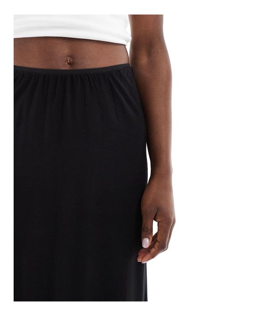 Vero Moda Black Elasticated Waist Band Maxi Skirt