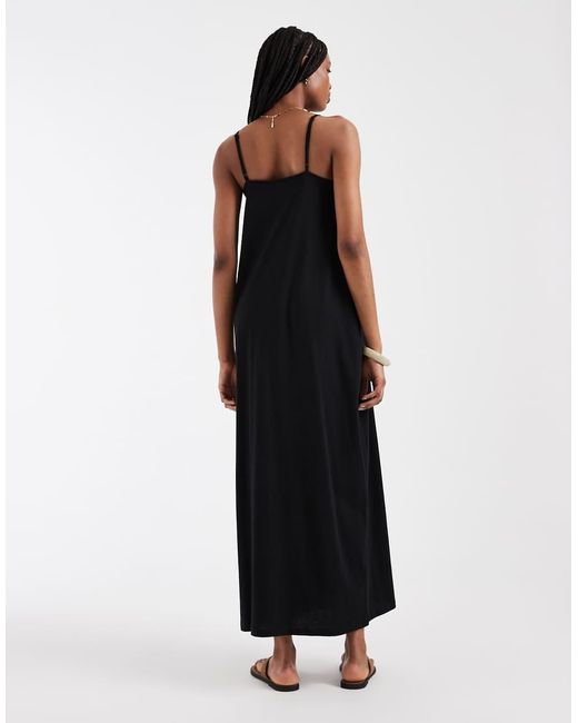 Vero Moda Black Chuck On Cami Maxi Dress