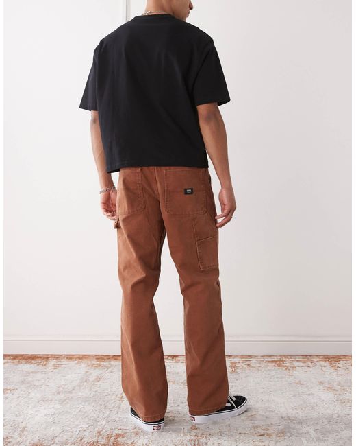 Drill chore - pantalon ample style charpentier - foncé délavé vintage Vans pour homme en coloris Brown