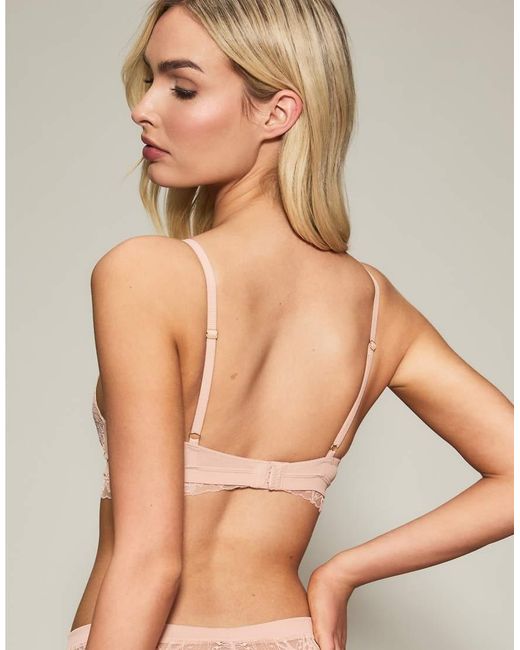 KBX Natural Louisa Ribbed Longline Triangle Bra