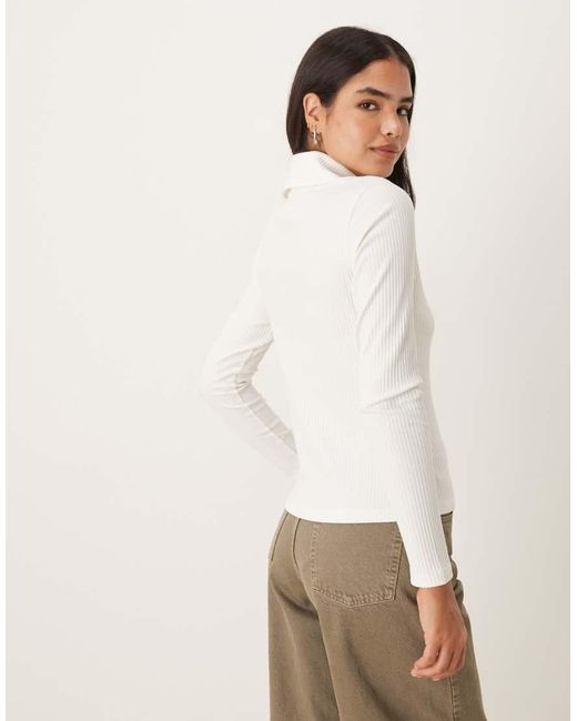 Jdy Natural Half Zip Knitted Polo