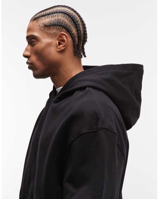 ASOS Blue Premium Heavyweight Oversized Hoodie for men