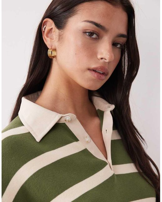 Rhythm Green Rugby Polo Top