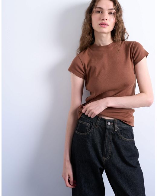TOPSHOP Brown Everyday Tee