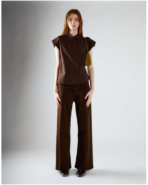 Glamorous Brown High Waist Wide Leg Pants