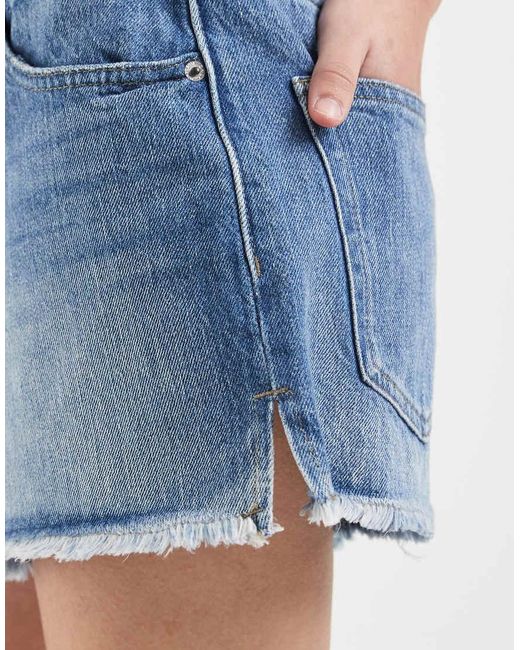 ONLY Blue Belt Detail Denim Shorts
