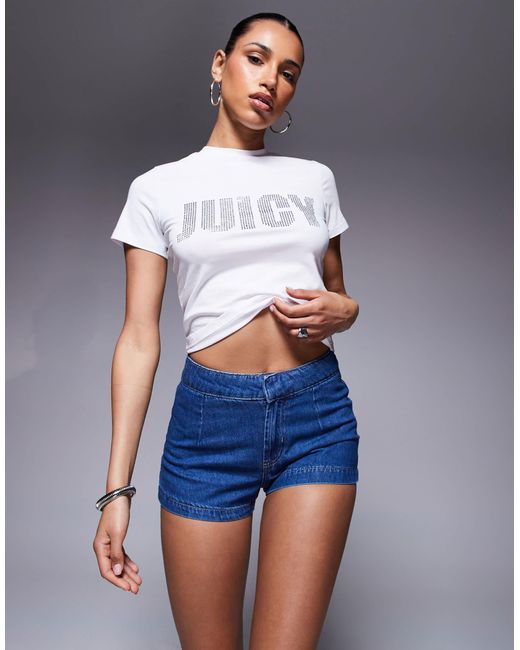 River Island Blue – elegante micro-shorts