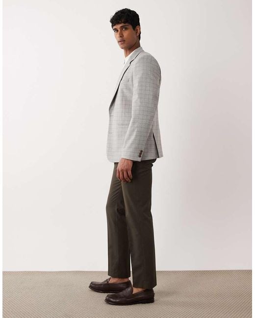 ASOS Gray Mix & Match Slim Suit Trouser for men