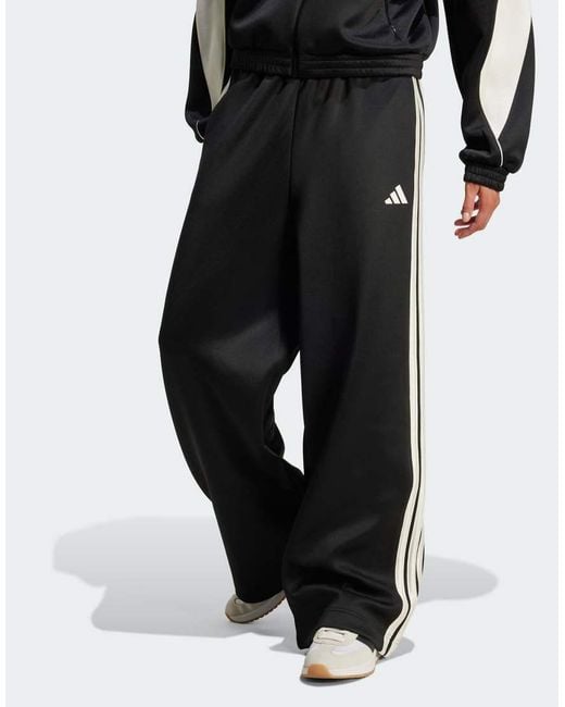 Adidas Originals Black Stadium 3-Stripes Track Pants