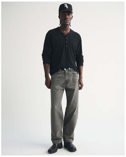 Abercrombie & Fitch Black Relaxed Jean for men