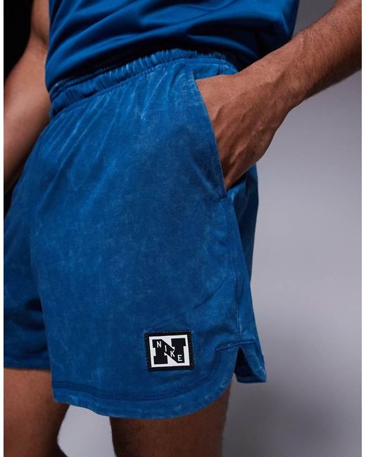 Nike Blue Heritage Dri-fit Shorts for men