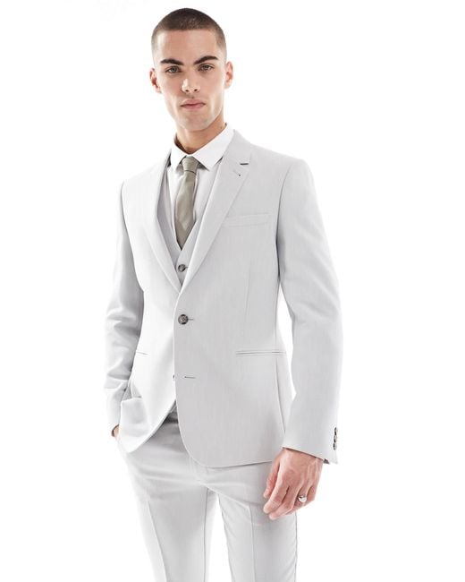 ASOS Gray Skinny Suit Jacket for men