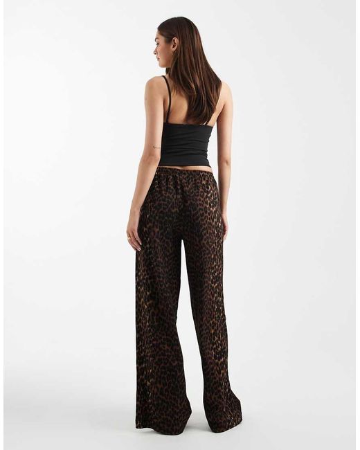 ONLY Black Plisse Wide Leg Trousers