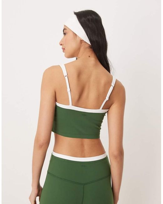Abercrombie & Fitch Green Ypb Sweetheart Neck Sports Bra Co-ord