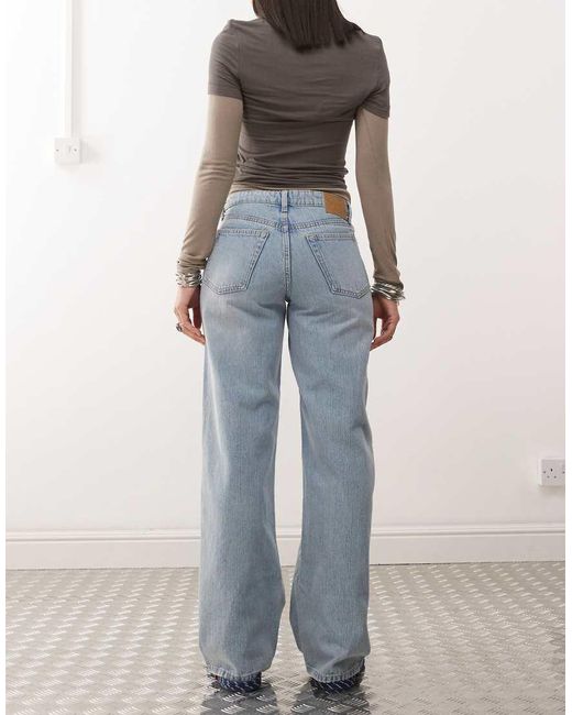 Weekday Gray Ample Low Waist Baggy Fit Jeans