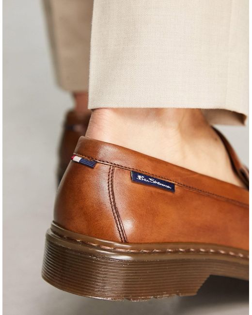 Ben Sherman Leather Chunky Tassel Loafers in White for Men | Lyst