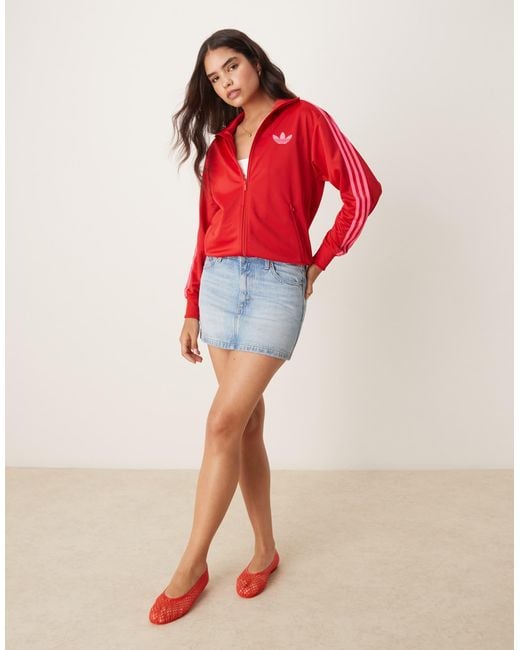 Adidas Originals Red – firebird – locker sitzendes trainingsoberteil