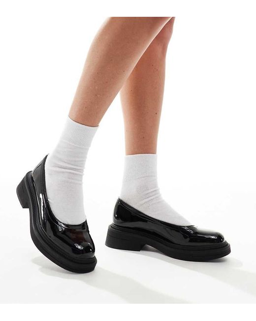 London Rebel Black London Rebel Ruby Wide Fit Strapless Chunky Mary Janes