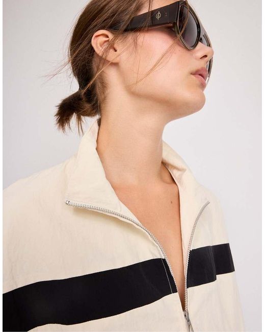 Stradivarius Natural Technical Windbreaker Jacket