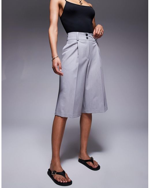 River Island Blue Tailored Bermuda Shorts