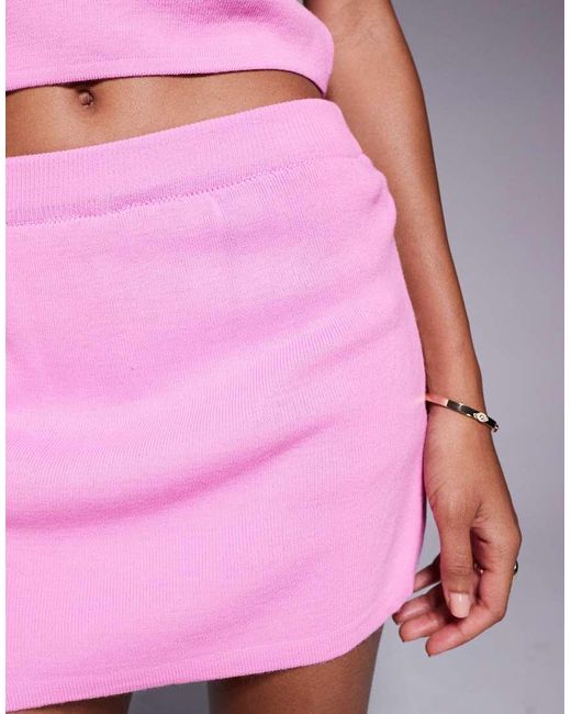 ASOS Pink Compact Knit Micro Skort Co-ord