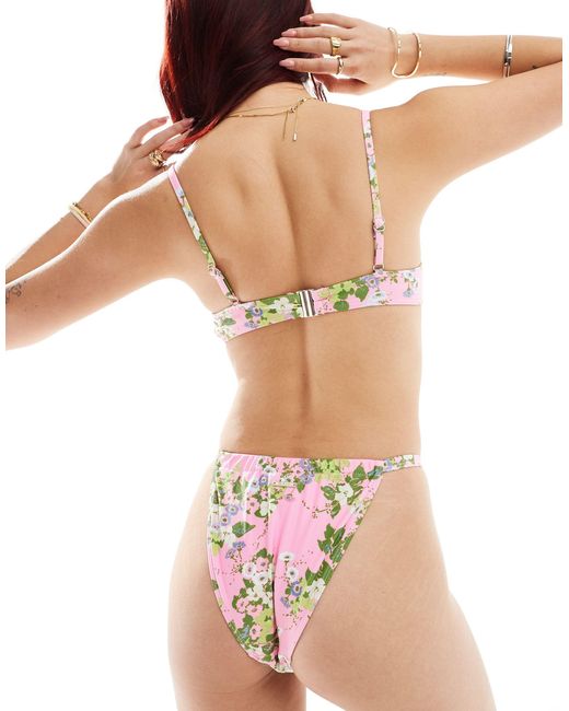 Reclaimed (vintage) Pink Adjustable Bikini Bottom