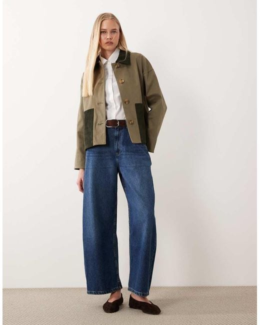 Barbour Green Cloverdale Contrast Pocket/collar Jacket