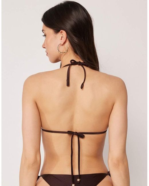 Calzedonia Natural Triangle Bikini Top Glitter