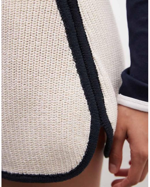 ASOS Blue Crochet Knit Runner Short