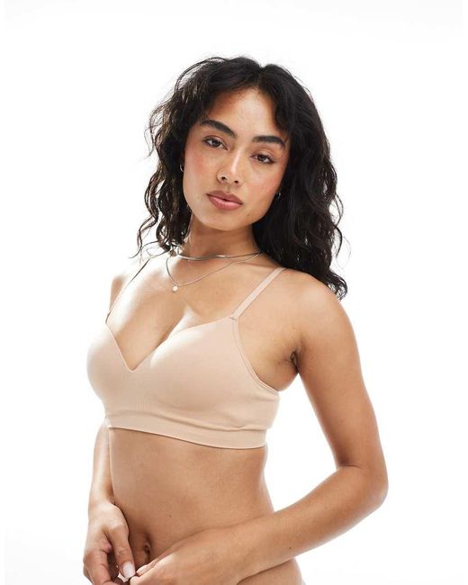 Lindex White Flora Seamless Bra