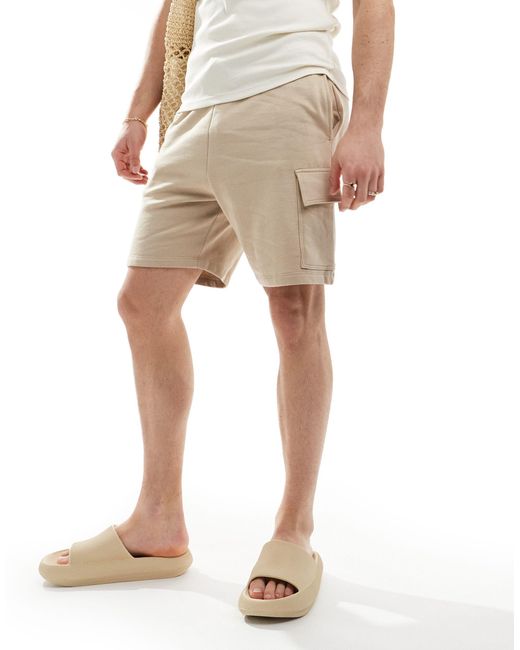 ASOS White Slim Shorts With Cargo Pocket for men