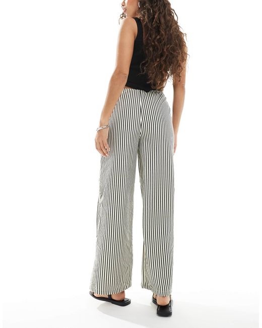 New Look Black – gestreifte hose