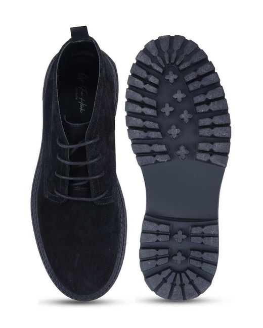 OFF THE HOOK Black 'Axel' Suede Chukka Ankle Lace-Up Boots for men