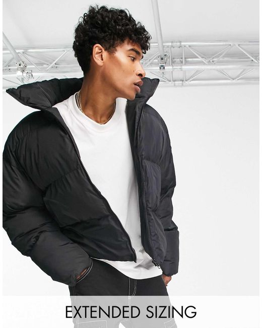 Collusion Black Padded Puffer Jacket for men
