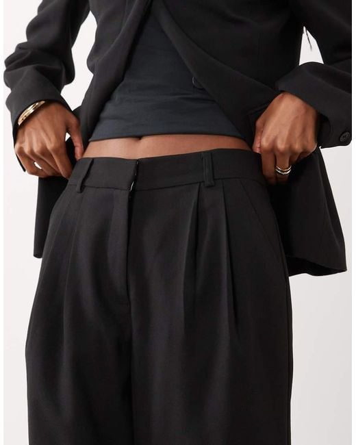 4th & Reckless Black Tailored Pleat Front Straight Leg Trouser Co-Ord