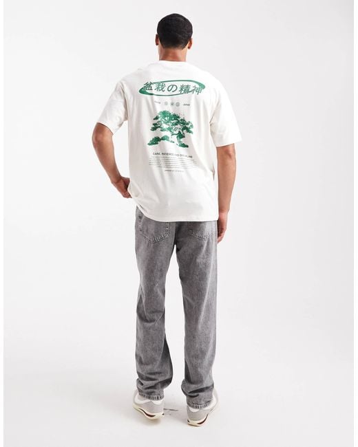 Jack & Jones – oversize-t-shirt in White für Herren