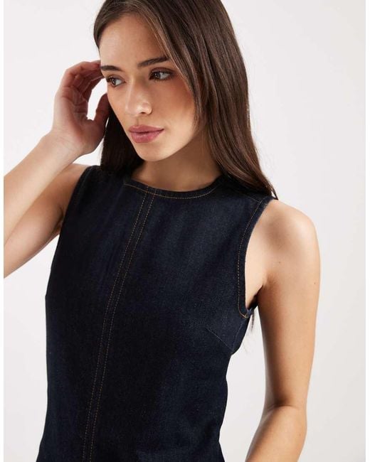 Levi's Black Column Denim Midi Dress