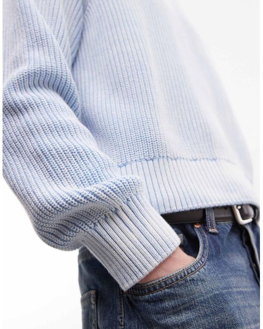 Weekday Blue Ribbed Jumper for men