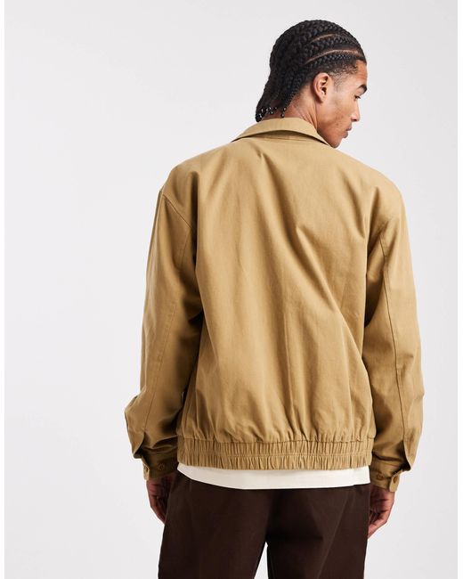 Parlez Natural Collared 2 Way Zip Harrington Jacket With Fleece Lining for men