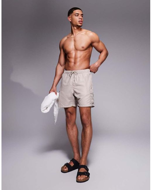 ASOS Gray Swim Shorts for men